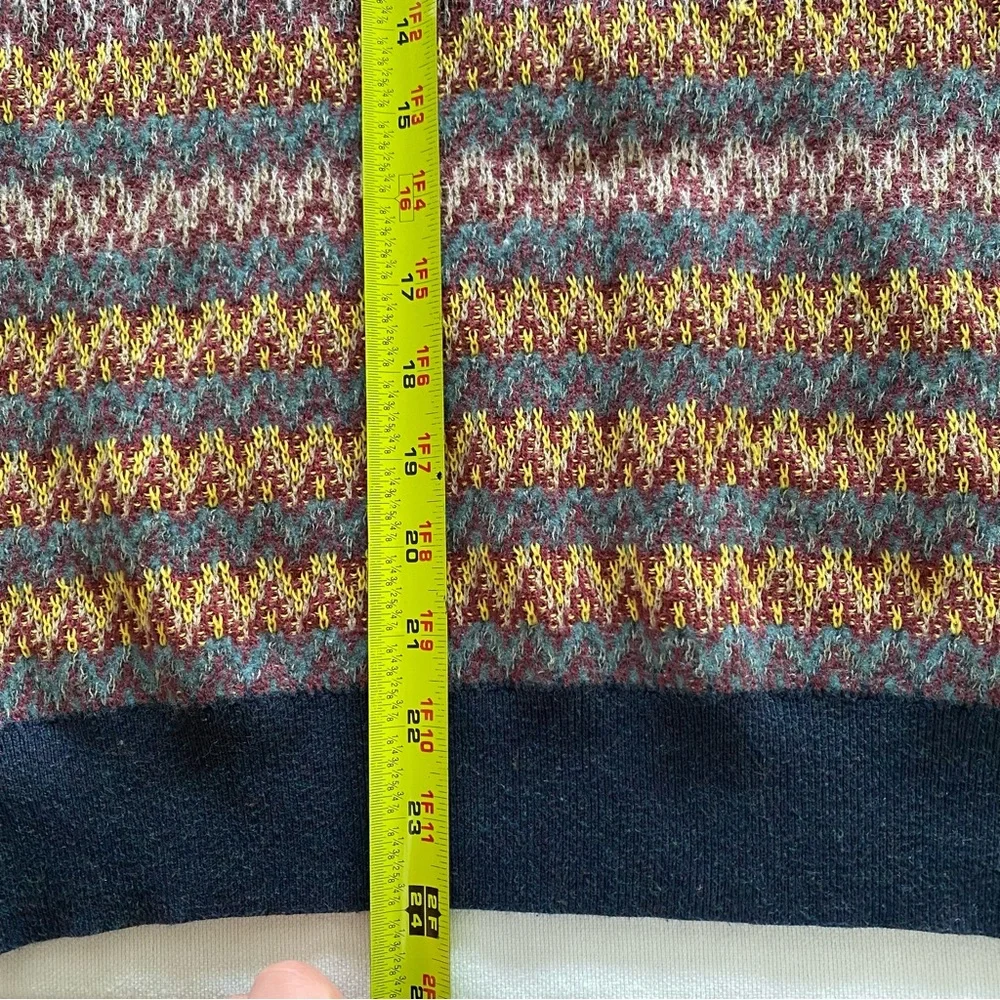 Hugo Boss Multicolor Crew Neck Sweater Size S Wool Blend Alpaca Cotton Fall